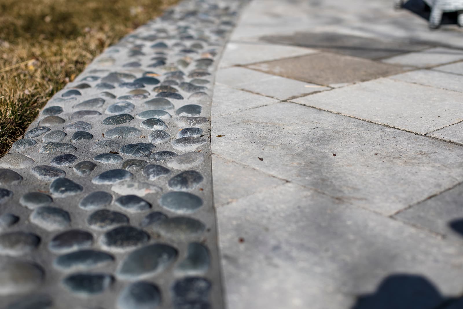 Belgard paver patio and seat wall installation in Lafayette, Colorado