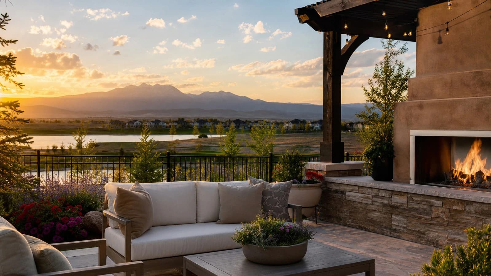 Loveland Colorado backyard patio scene